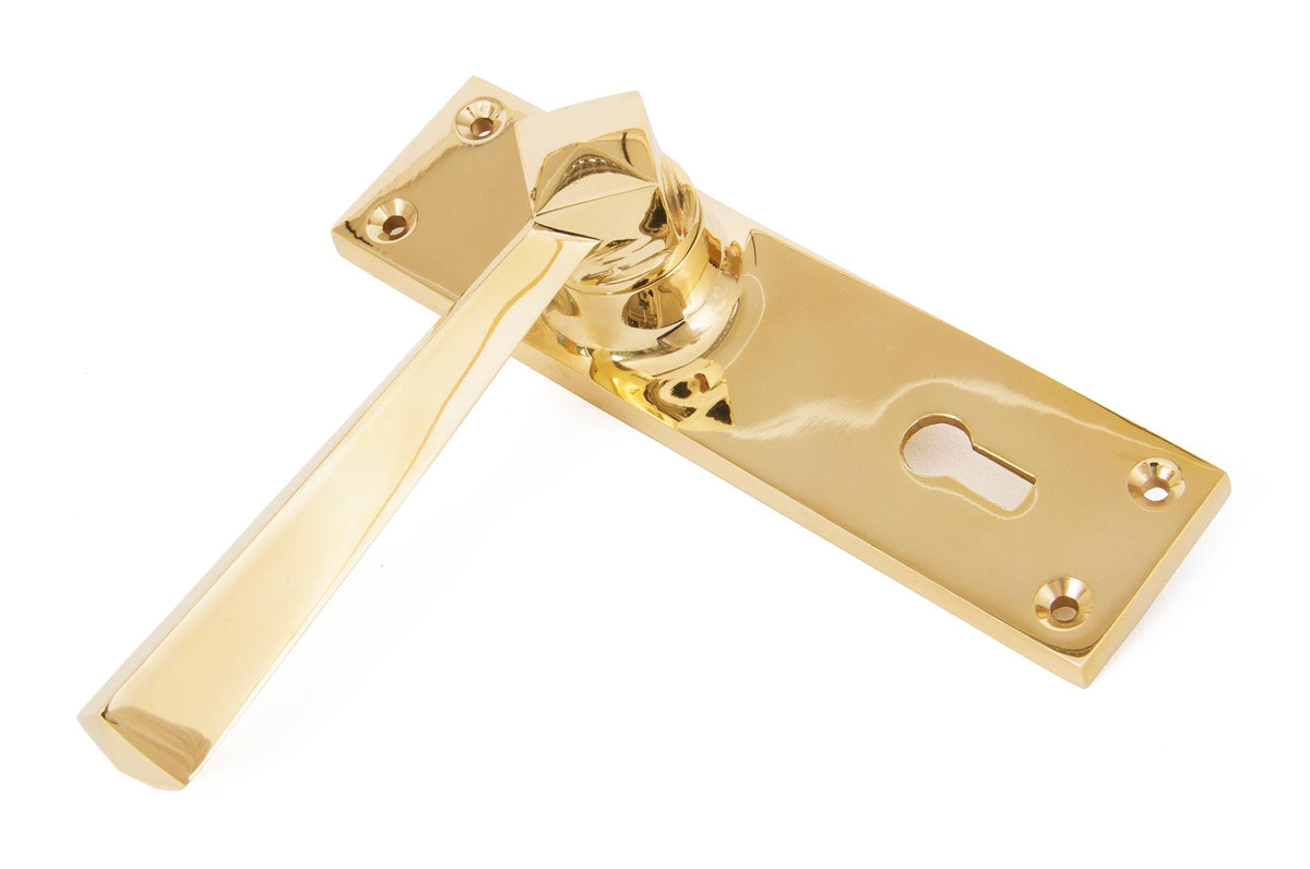 STRAIGHT LEVER HANDLE LOCK 124x148x50 PBR - 83829 by MARCHES (ANVIL) ARCHITECTURAL HARDWARE