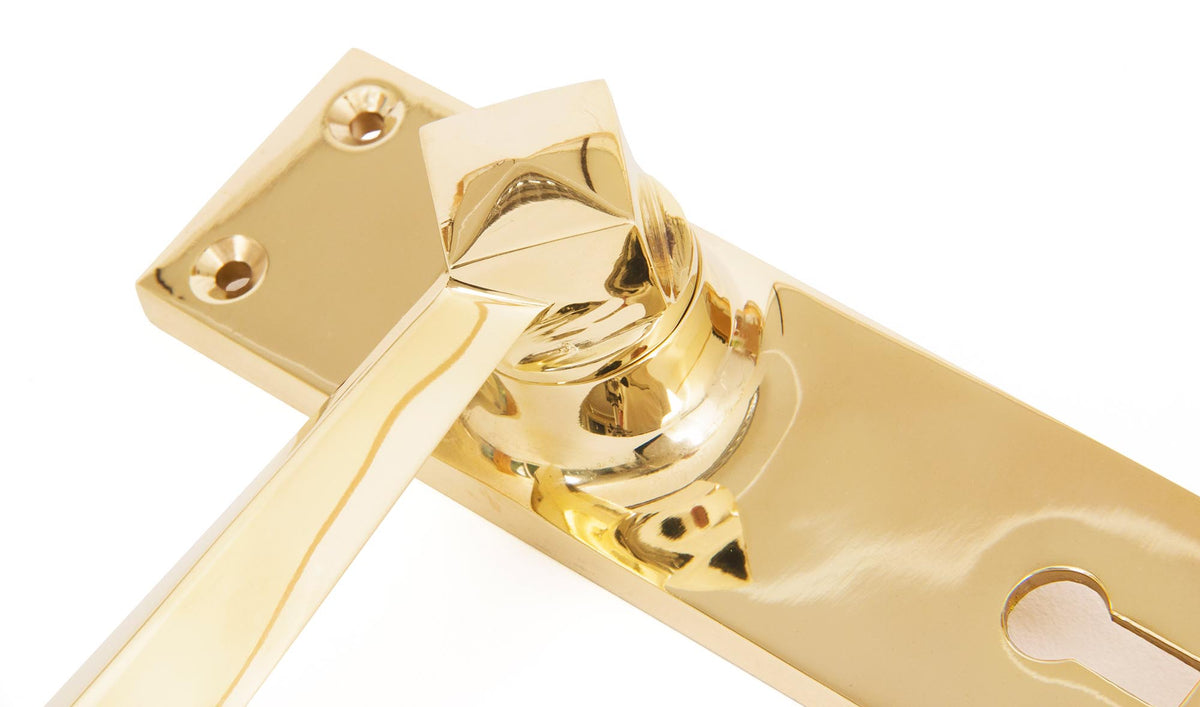 STRAIGHT LEVER HANDLE LOCK 124x148x50 PBR - 83829 by MARCHES (ANVIL) ARCHITECTURAL HARDWARE