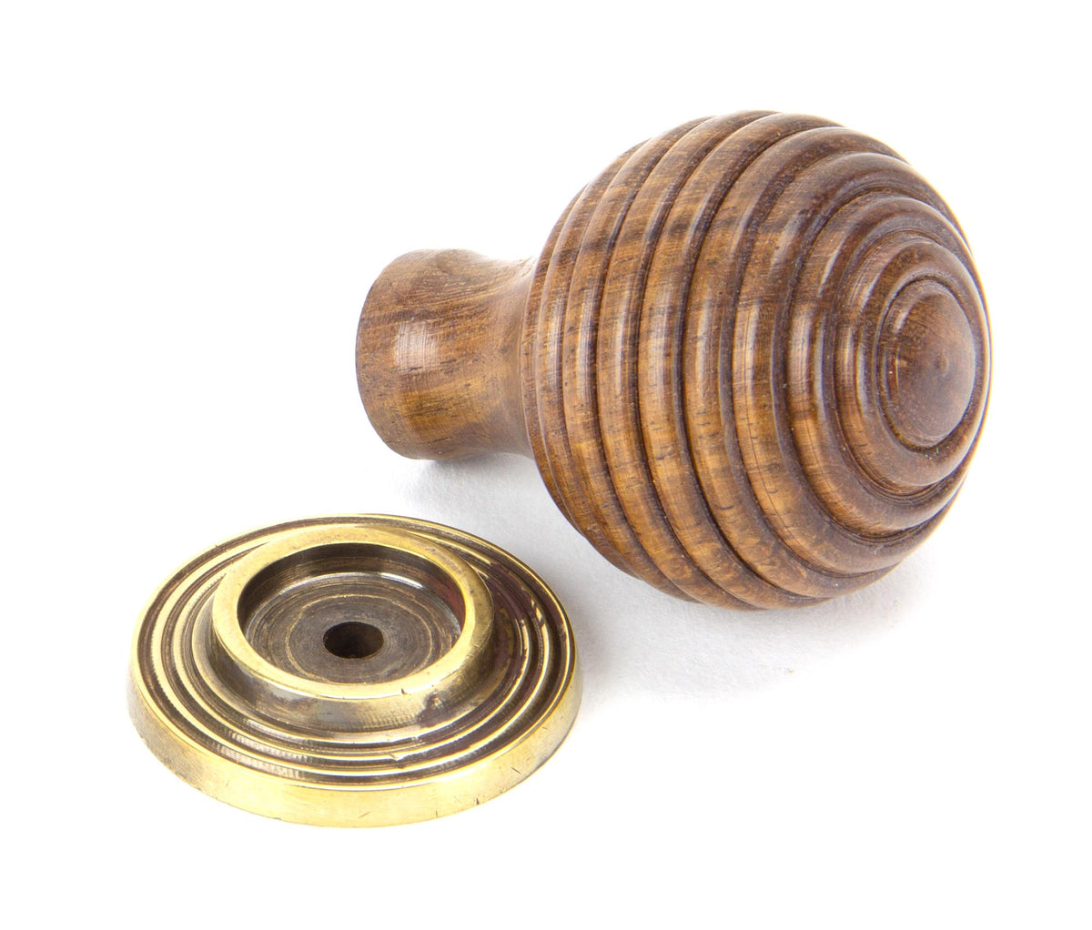 WOODEN BEEHIVE CABINET KNOB 35x50 RWD/ABR - 83875 by MARCHES (ANVIL) ARCHITECTURAL HARDWARE