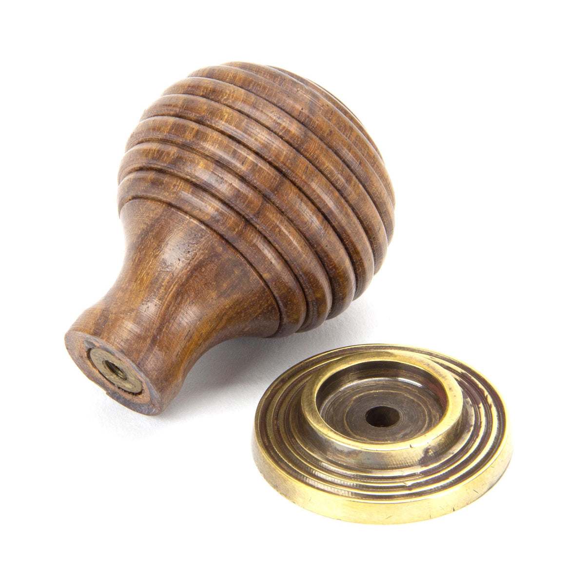 WOODEN BEEHIVE CABINET KNOB 35x50 RWD/ABR - 83875 by MARCHES (ANVIL) ARCHITECTURAL HARDWARE