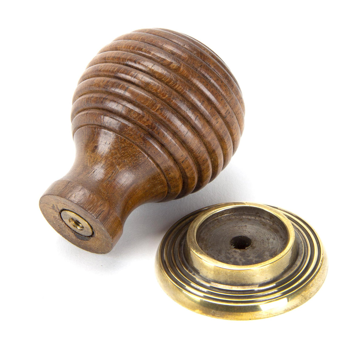 WOODEN BEEHIVE CABINET KNOB 38x55 RWD/ABR - 83876 by MARCHES (ANVIL) ARCHITECTURAL HARDWARE