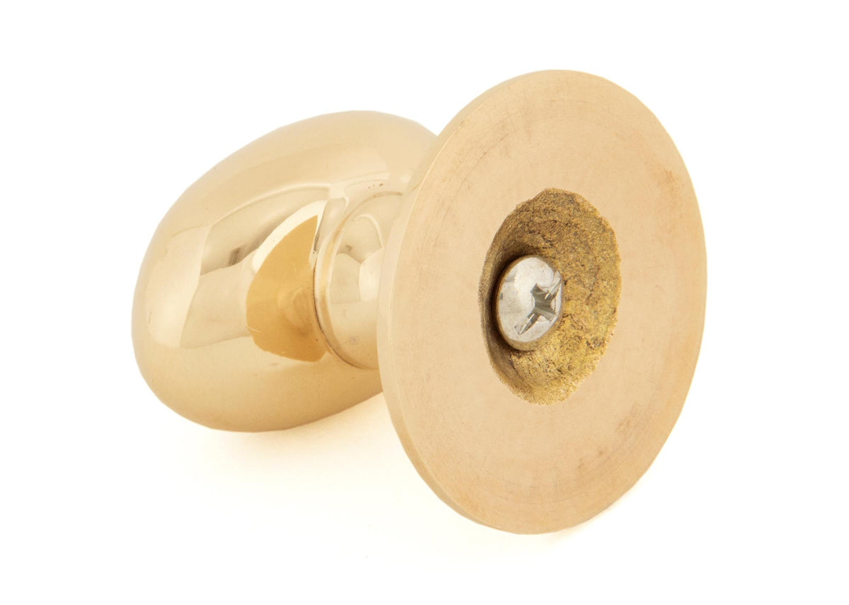 OVAL CABINET KNOB 40x27x40x43 PBR - 83879 by MARCHES (ANVIL) ARCHITECTURAL HARDWARE