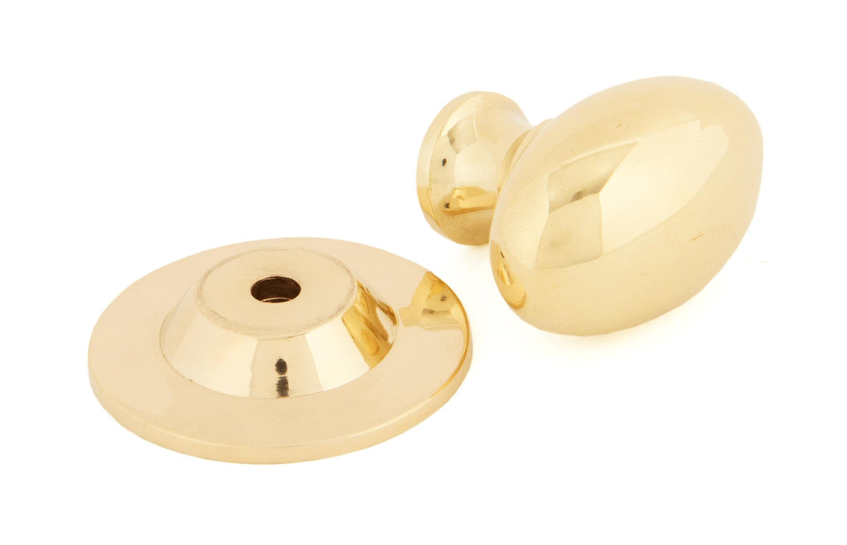 OVAL CABINET KNOB 33x22x37x36 PBR - 83885 by MARCHES (ANVIL) ARCHITECTURAL HARDWARE