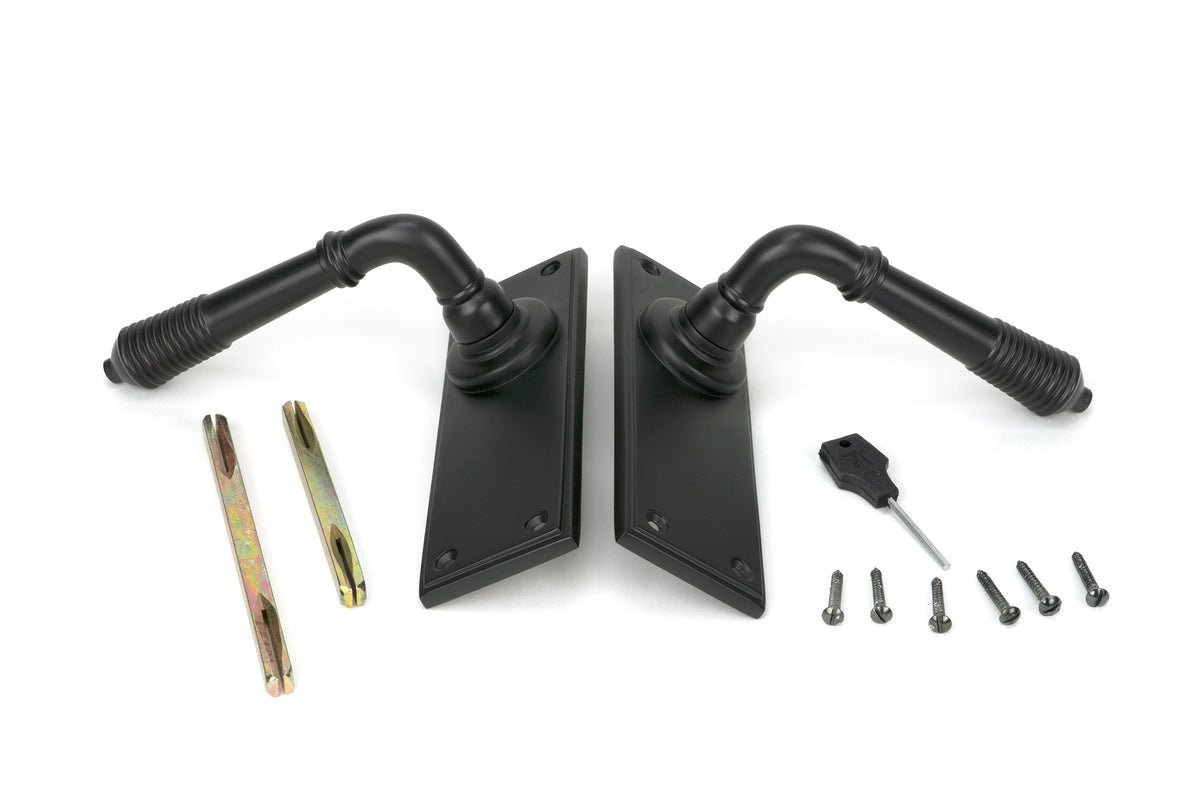 REEDED LEVER HANDLE LATCH 123x152x70 AGBZ - 83954 by MARCHES (ANVIL) ARCHITECTURAL HARDWARE