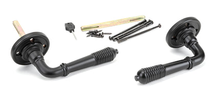 REEDED LEVER HANDLE+ROSE SPR 123x60x70 AGBZ - 83957 by MARCHES (ANVIL) ARCHITECTURAL HARDWARE