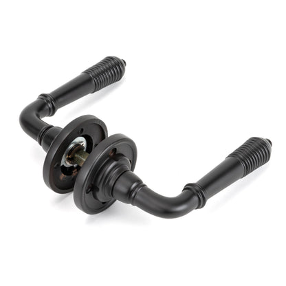 REEDED LEVER HANDLE+ROSE SPR 123x60x70 AGBZ - 83957 by MARCHES (ANVIL) ARCHITECTURAL HARDWARE