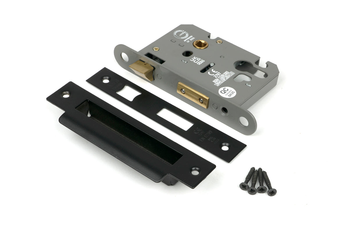 EURO SASH LOCK BS56 76 BLK - 90056 by MARCHES (ANVIL) ARCHITECTURAL HARDWARE