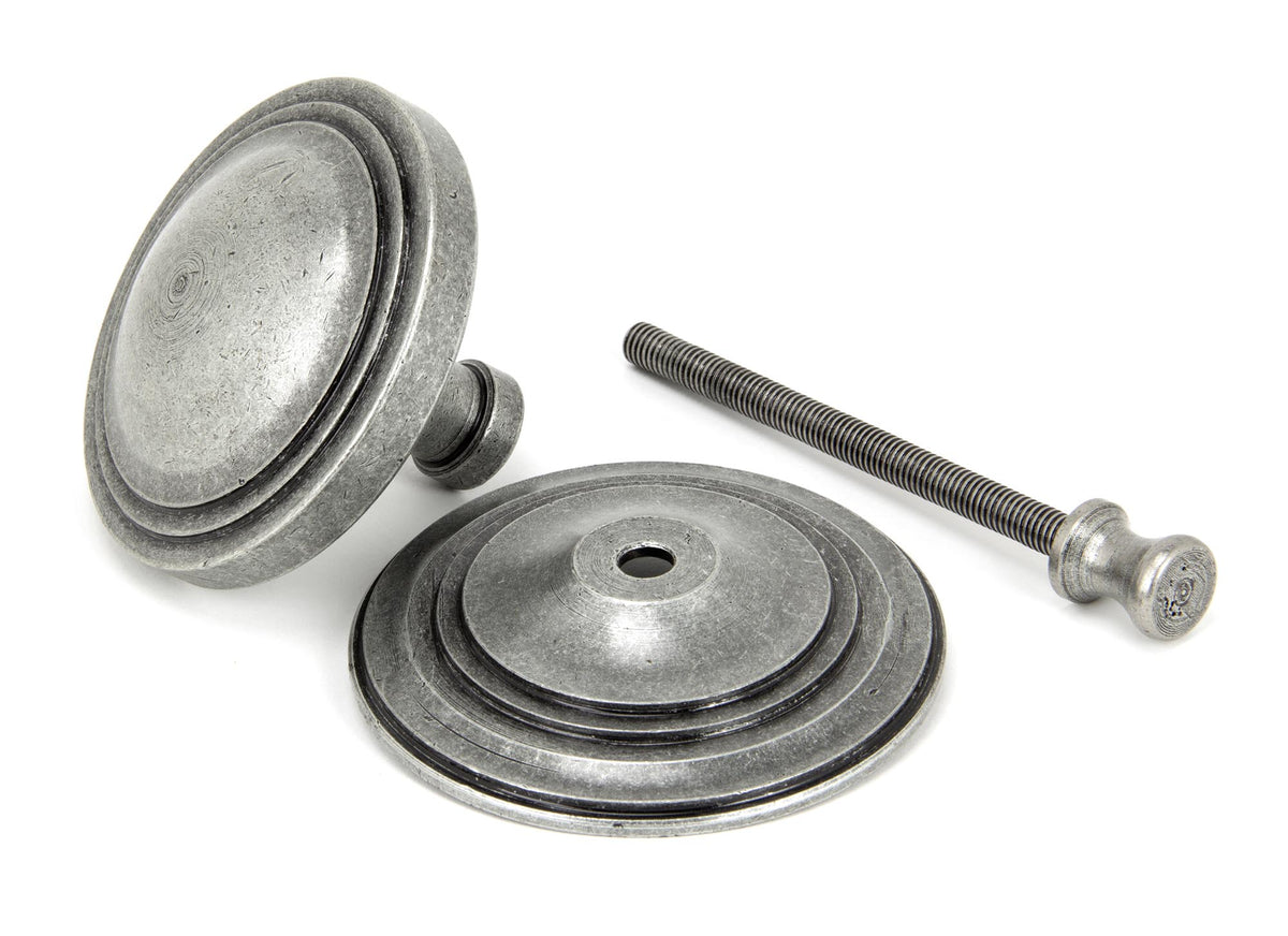 ART DECO CENTRE DOOR KNOB 81x78x90 PEW - 90069 by MARCHES (ANVIL) ARCHITECTURAL HARDWARE