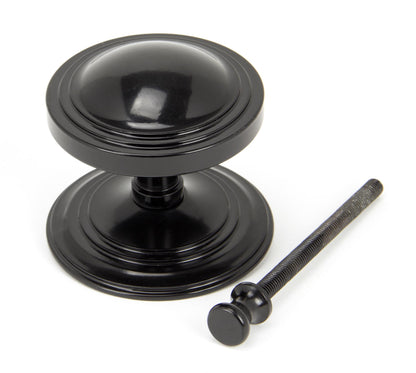 ART DECO CENTRE DOOR KNOB 81x78x90 BLK - 90070 by MARCHES (ANVIL) ARCHITECTURAL HARDWARE