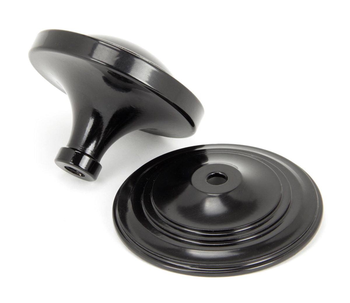ART DECO CENTRE DOOR KNOB 81x78x90 BLK - 90070 by MARCHES (ANVIL) ARCHITECTURAL HARDWARE
