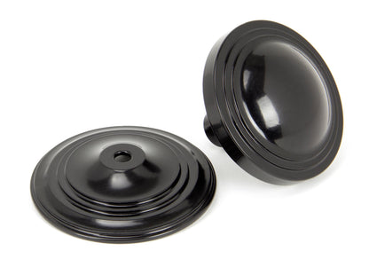 ART DECO CENTRE DOOR KNOB 81x78x90 BLK - 90070 by MARCHES (ANVIL) ARCHITECTURAL HARDWARE