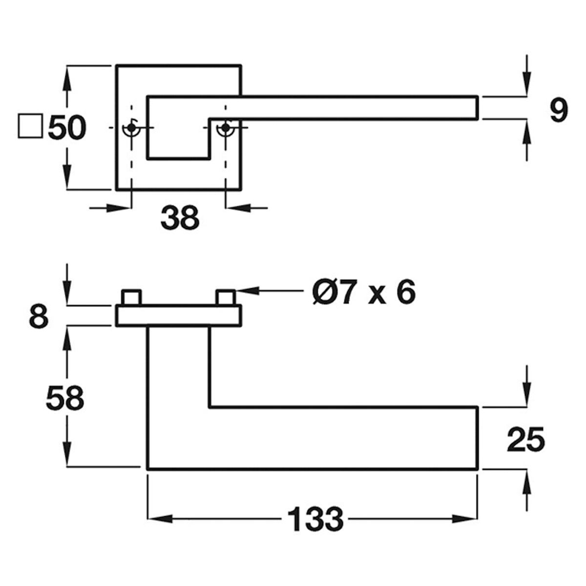 TIRZA LEVER HANDLE ZA/PC