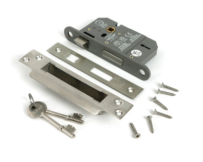 5LEVER SASH LOCK BS44 DIF 64 SSS - 90134 by MARCHES (ANVIL) ARCHITECTURAL HARDWARE