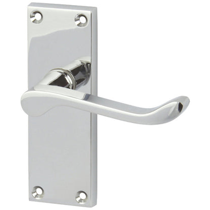 SCROLL LEVER HANDLE+PL 118x41 LATCH EBR