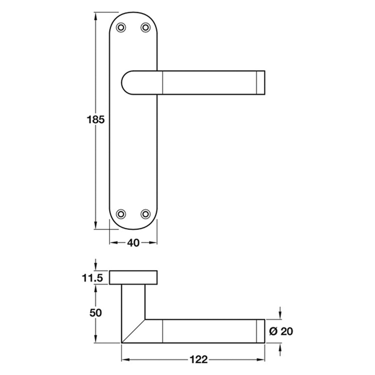 MITRED LEVER HANDLE BATHROOM PSC