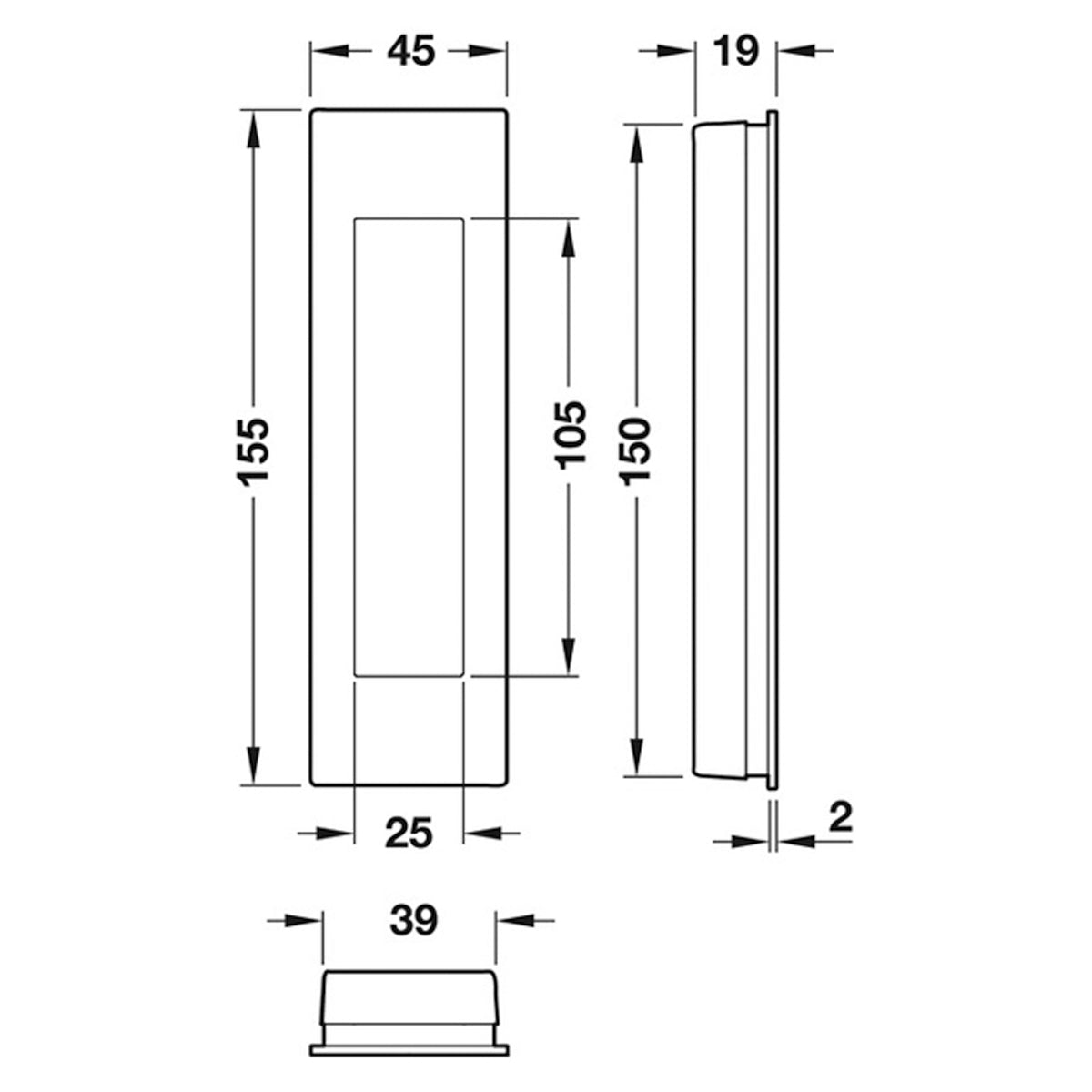 FSB4251 FLUSH PULL HND OPEN SSS