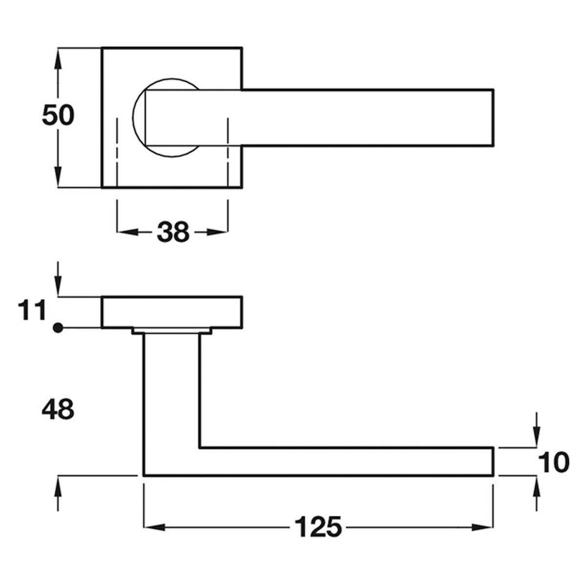 STARTEC METRO LHANDLE 50x125 304SSS