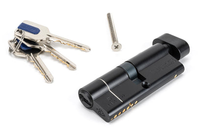 EURO CYLINDER/THUMBTURN 6PIN DIFFER 40/40 BLK - 90234 by MARCHES (ANVIL) ARCHITECTURAL HARDWARE