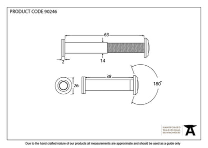 DOOR VIEWER 180° 09x38-63 BLK - 90246 by MARCHES (ANVIL) ARCHITECTURAL HARDWARE