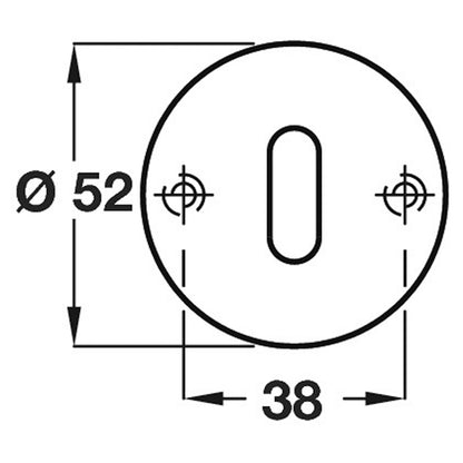 STARTEC WING STD KEYWAY ESCUTCHEON