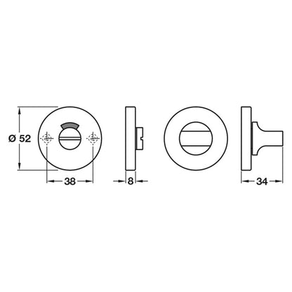 EMERGENCY RELEASE+TURN D52x8 ST/SAT