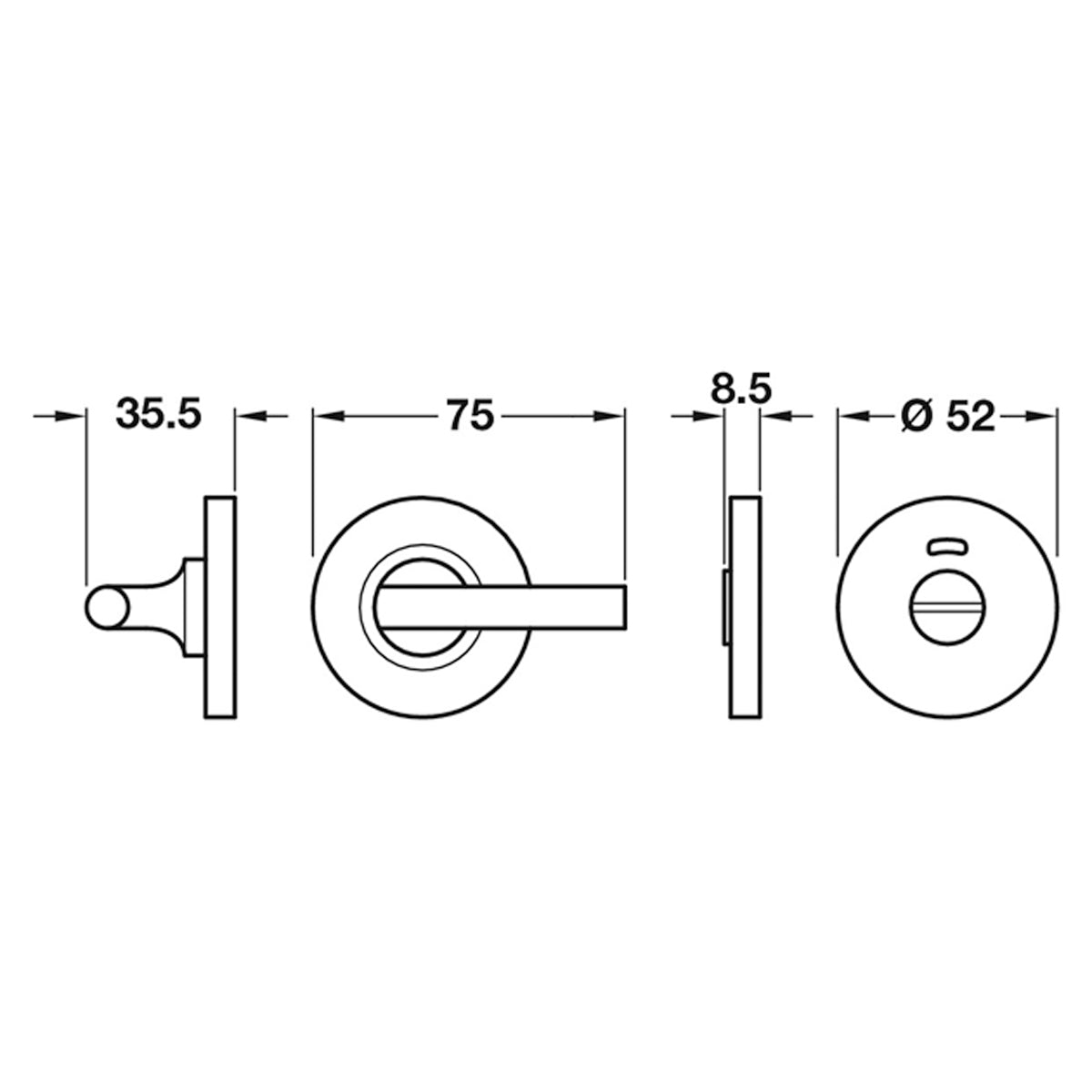 DISABLED TURN+RELEASE D52x36x75 SSS