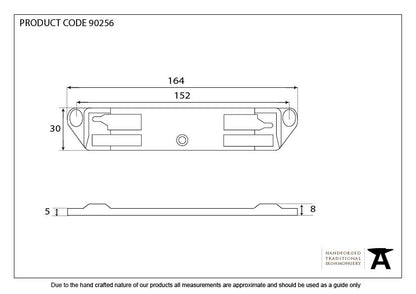 EXCAL RAISED CENTRE KEEP 164x30x5 BZP - 90256 by MARCHES (ANVIL) ARCHITECTURAL HARDWARE