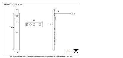 EXCAL SHOOTBOLT EXTENSION ROD 0490-0700 BZP - 90261 by MARCHES (ANVIL) ARCHITECTURAL HARDWARE