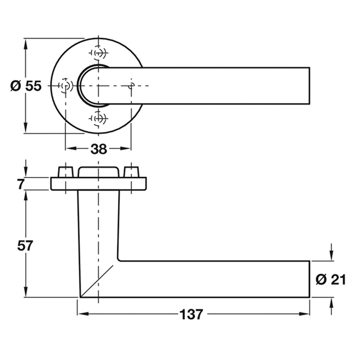 FSB ASL 1076 LEVER D55x137x57 SSS