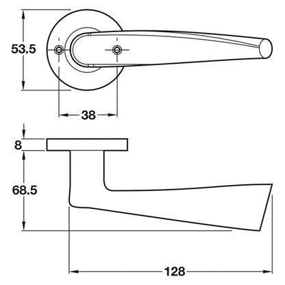 HL09 LEVER HANDLE TWIST 304SSS STD