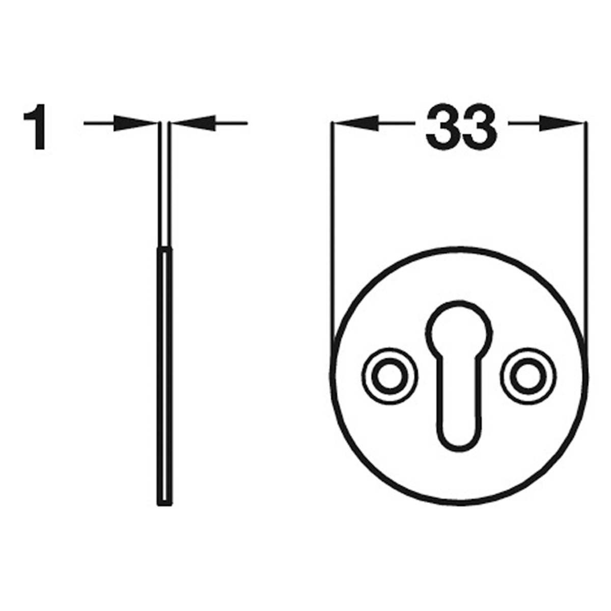 ESCUTCHEON PLAIN STD D33x1 SAA
