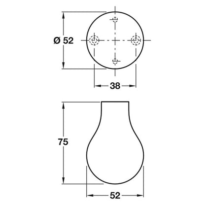 FSB ASL 0844 DOOR KNOB D55x75 SAA