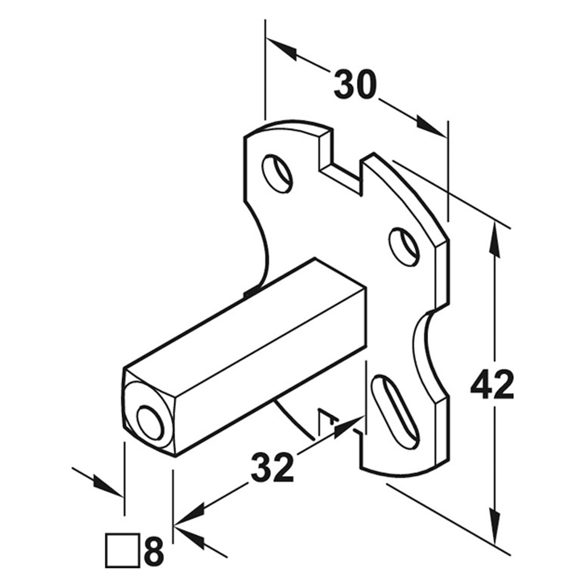 FIXED SPINDLE FOR ROSE 8 SLV