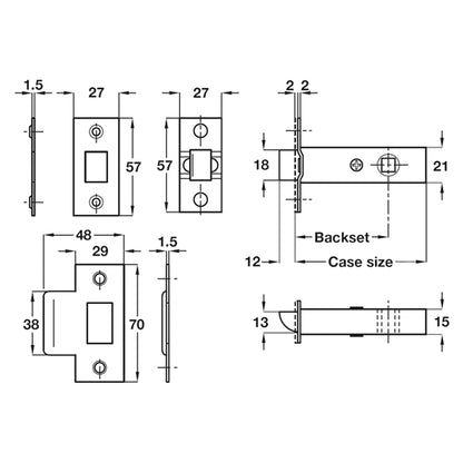 TUBE MORT LATCH HD 80/60 ST/ST