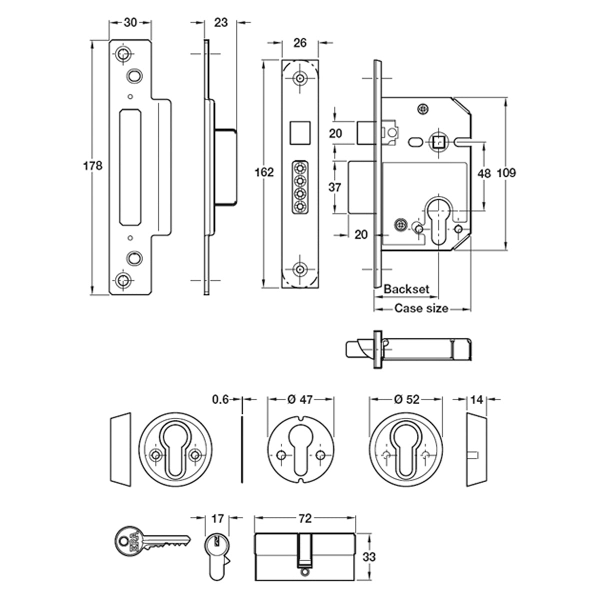 SECURITY CYL MORT SASHLOCK 79 SS
