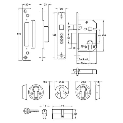 SECURITY CYL MORT SASHLOCK 79 SS