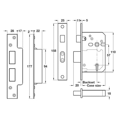 BS3621 5L SASHLOCK ALI BS57 80 SSS