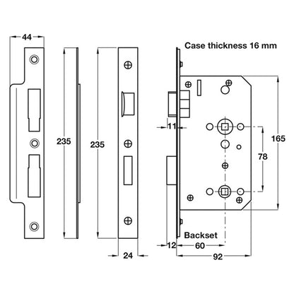 STARTEC MORTICE BATHROOM GST/SAT