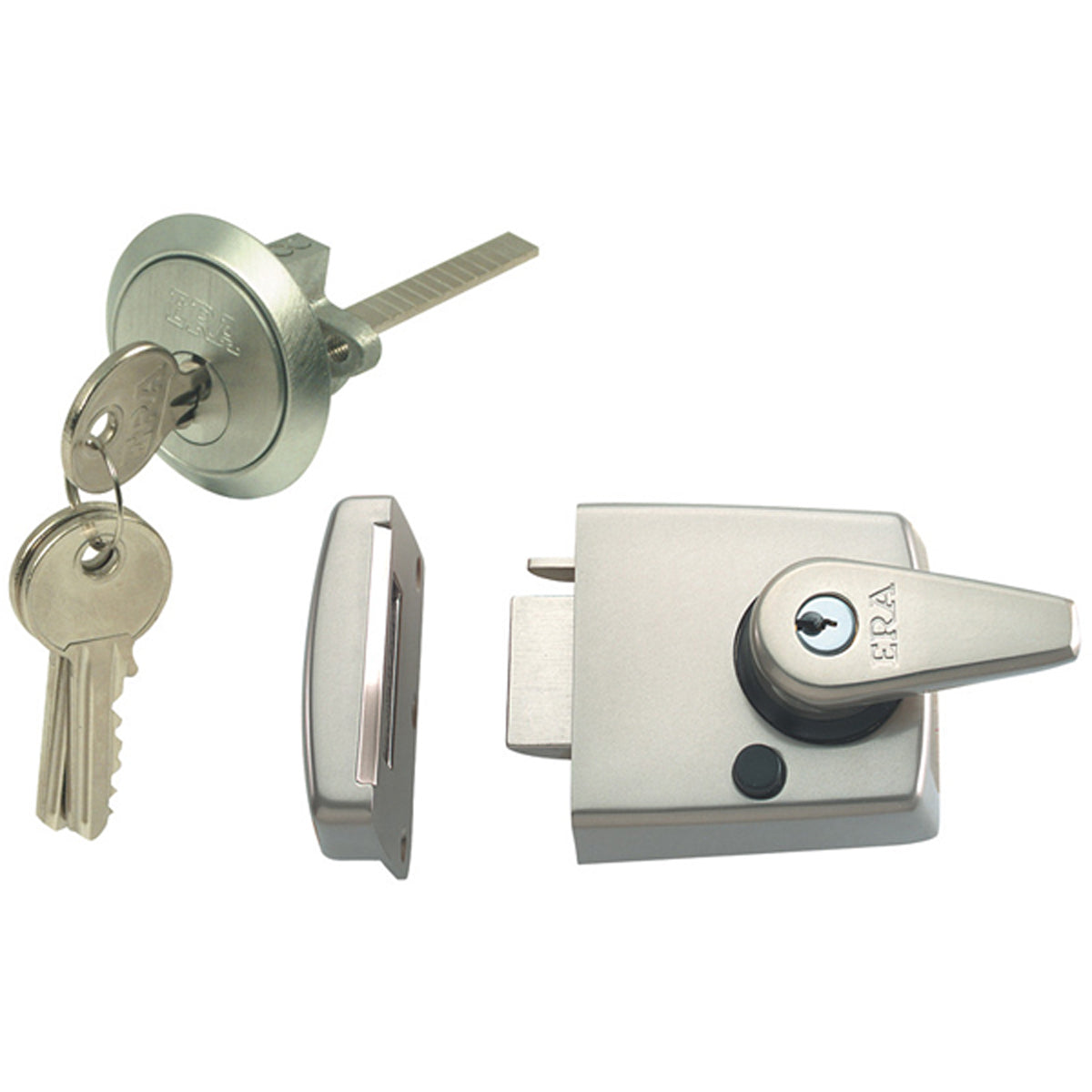 DISCONTINUED DBL LOCK RIM NIGHT LATCH NAR SNI/CP by HAFELE UK LTD