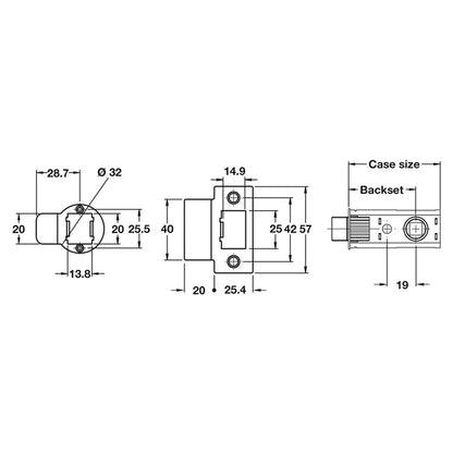 FASTLATCH TUBULAR LATCH BS44 60 SNP
