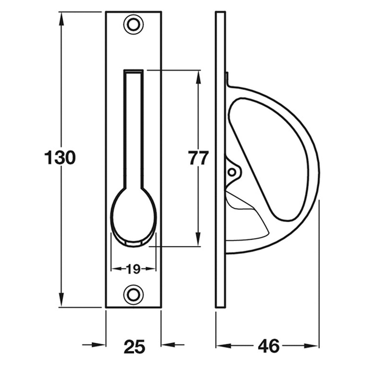 MORT GRAV DROP PULL HDL LD BRS/SNP