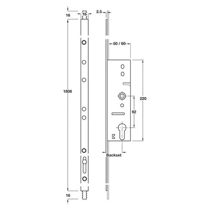 MULTIPOINT LOCK SLAVE BS45 1810x16