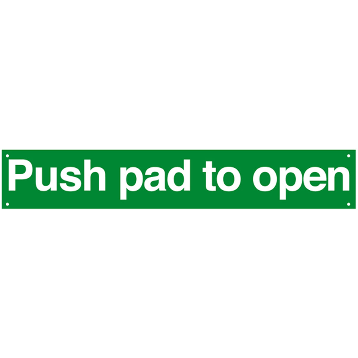 SIGN "PUSH PAD TO OPEN" 600x100 PL