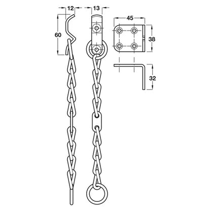 DOOR CHAIN BRS/PCP