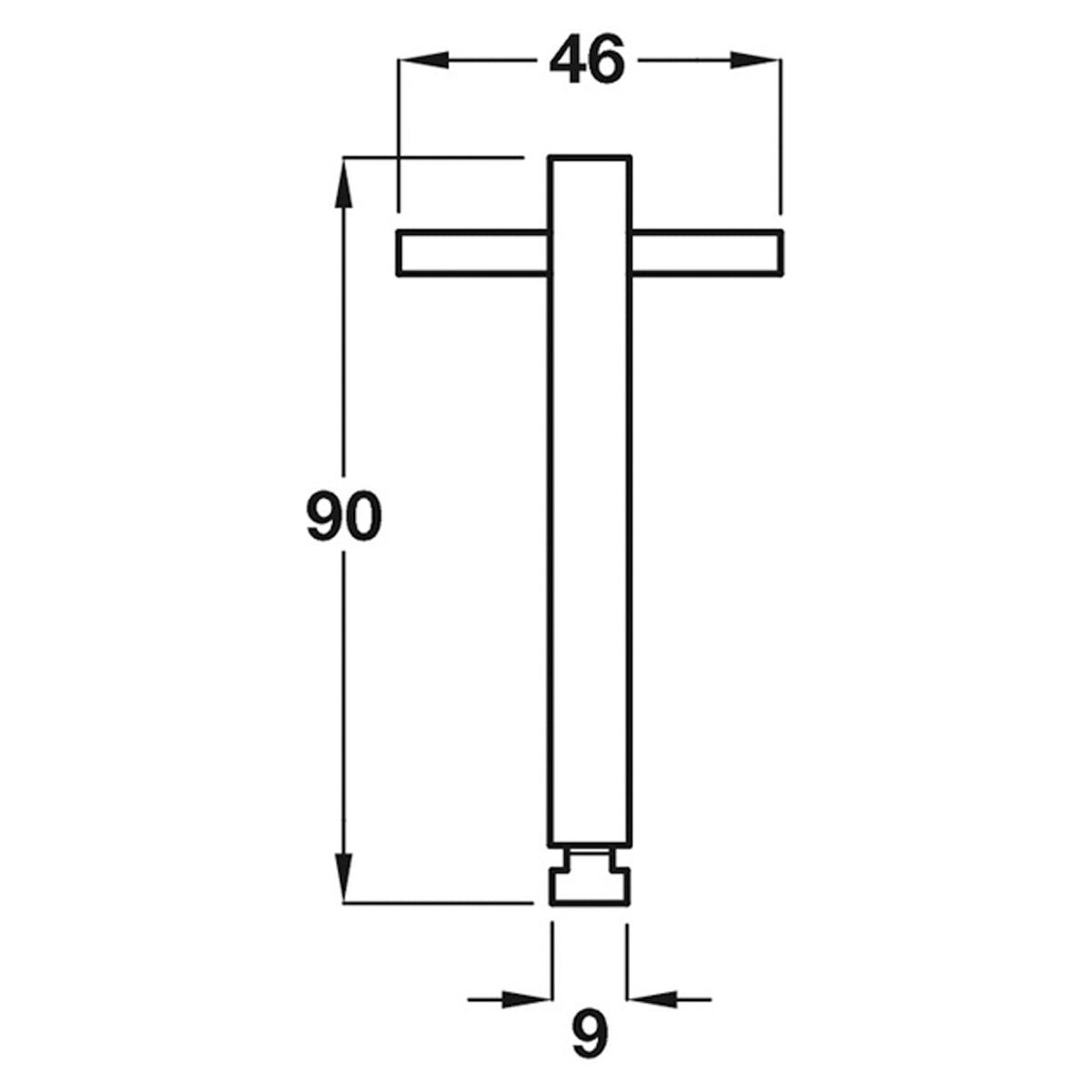 CAPTIVE TEE KEY 46x90 ST/ZP
