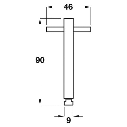 CAPTIVE TEE KEY 46x90 ST/ZP