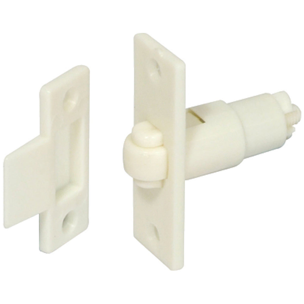 MORTICE ROLLER CATCH ADJ NYL/WHI