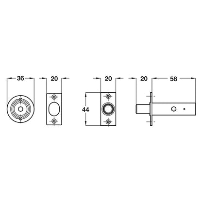 MORTICE DOOR SECBOLT SET BS32 SNI
