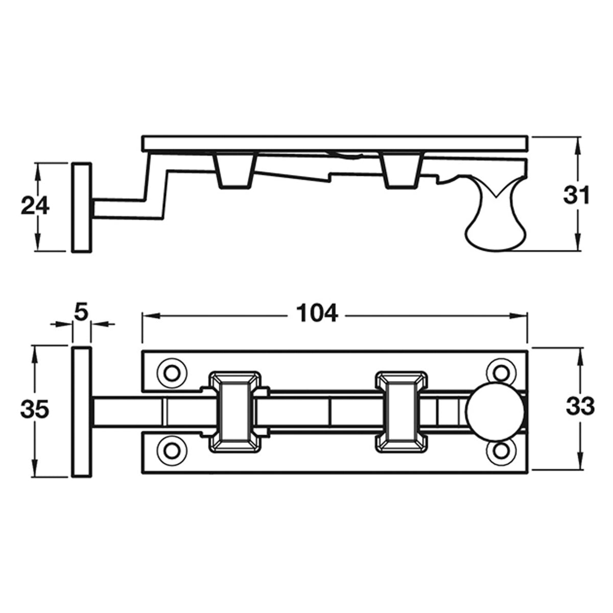 SLIDE ACTION BOLT NECKED 100 BLK