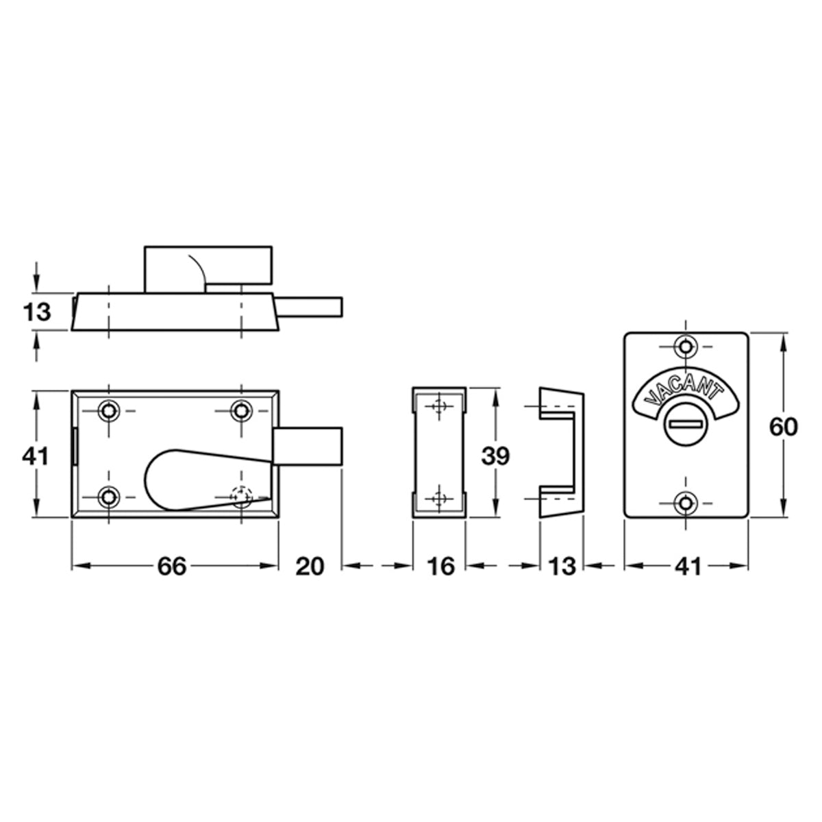 INDICATOR BOLT 60x41 ZA/PCP